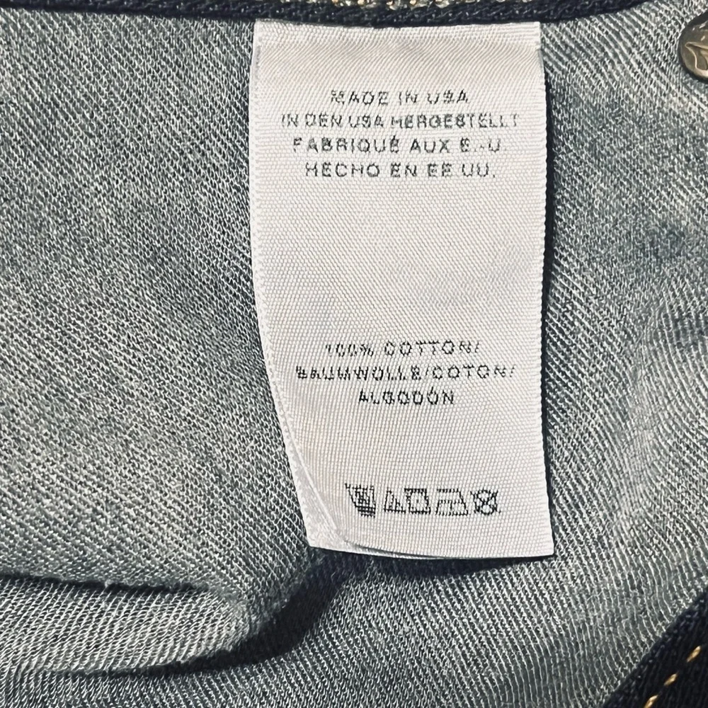 True Religion Billy Bootcut with Flaps Cotton Dark Wash Jeans Sz 30 35”Wx31”